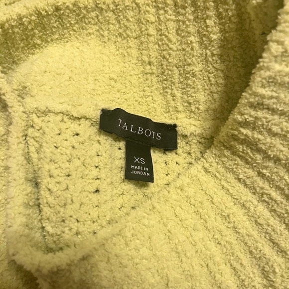 TALBOTS Texture Stitch Mock-Neck Sweater Lime Green Size XS - Picture 7 of 7